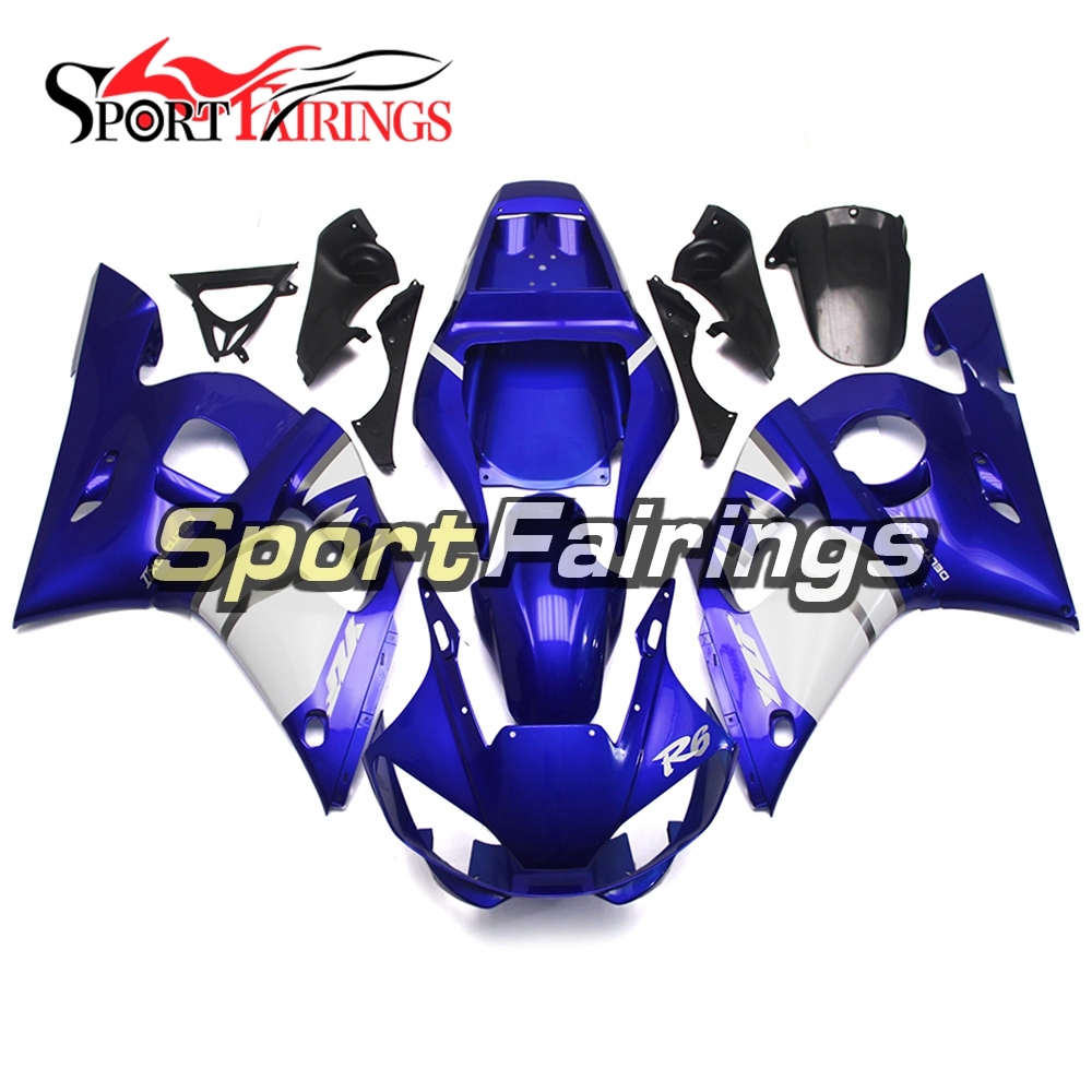 Fairing Kit Fit For Yamaha YZF R6 1998 - 2002 - Blue White