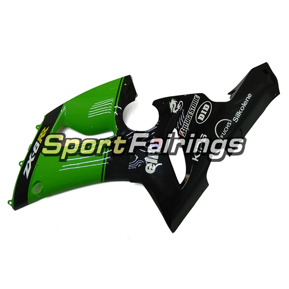 Fairing Kit Fit For Kawasaki ZX6R 2005 - 2006 - Nakano Green Black