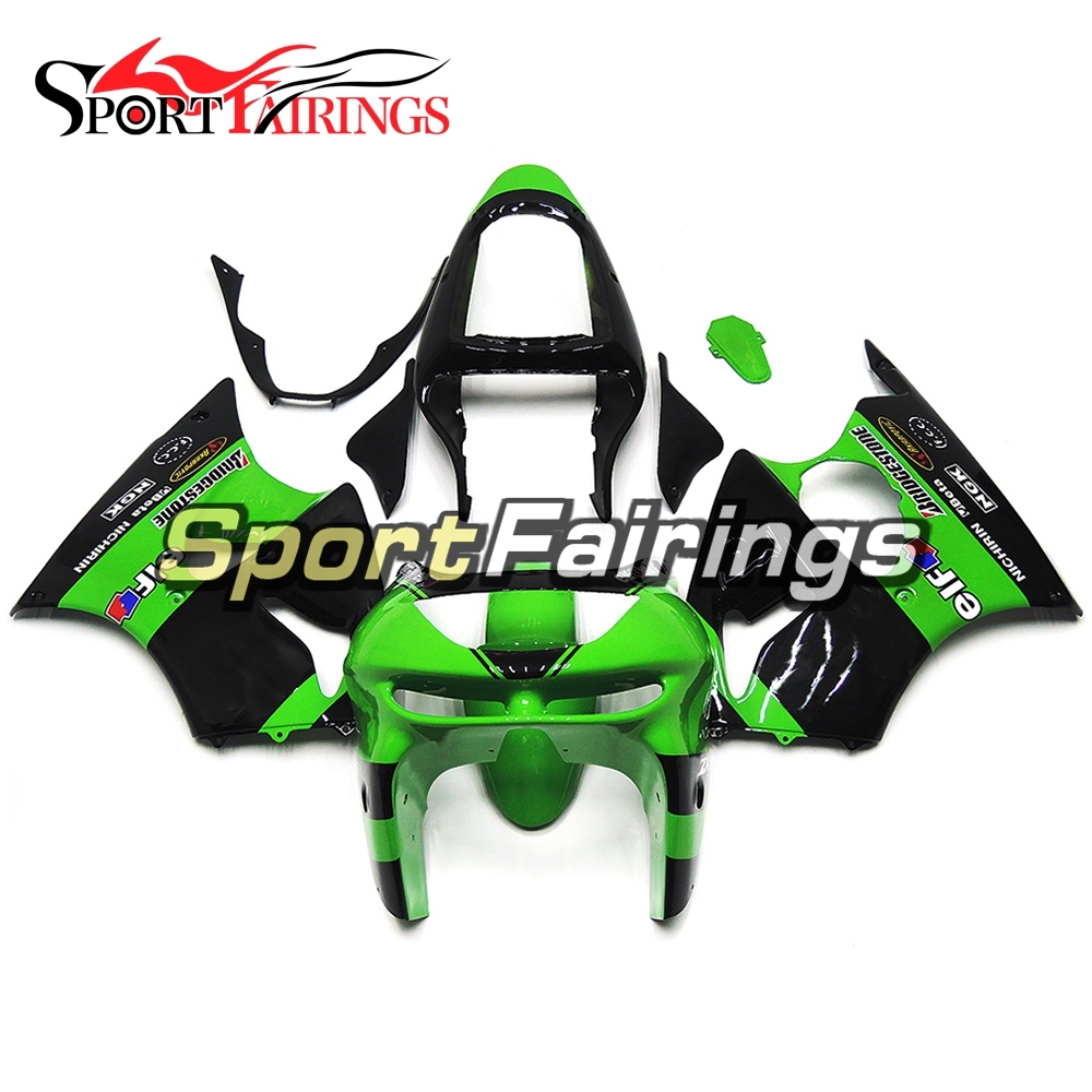 Fairing Kit Fit For Kawasaki ZX6R 1998 1999-Elf Green Black