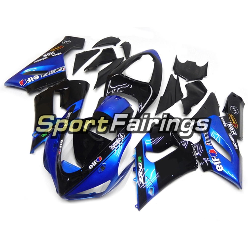 Fairing Kit Fit For Kawasaki ZX6R 2005-2006- Candy Blue Black