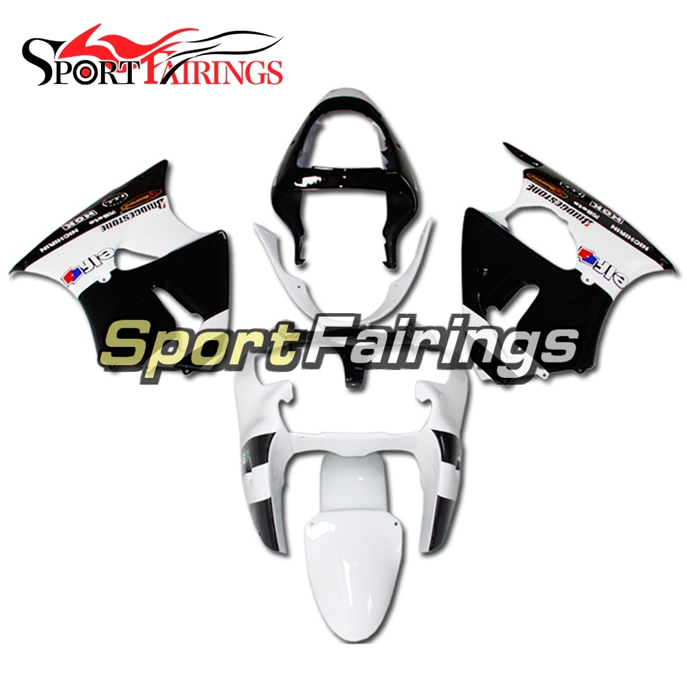 Fairing Kit Fit For Kawasaki ZX6R 2000-2002- White Black