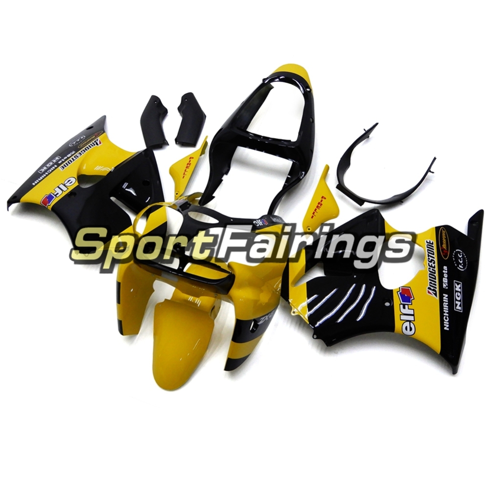 Fairing Kit Fit For Kawasaki ZX6R 2000-2002- Elf Black Yellow