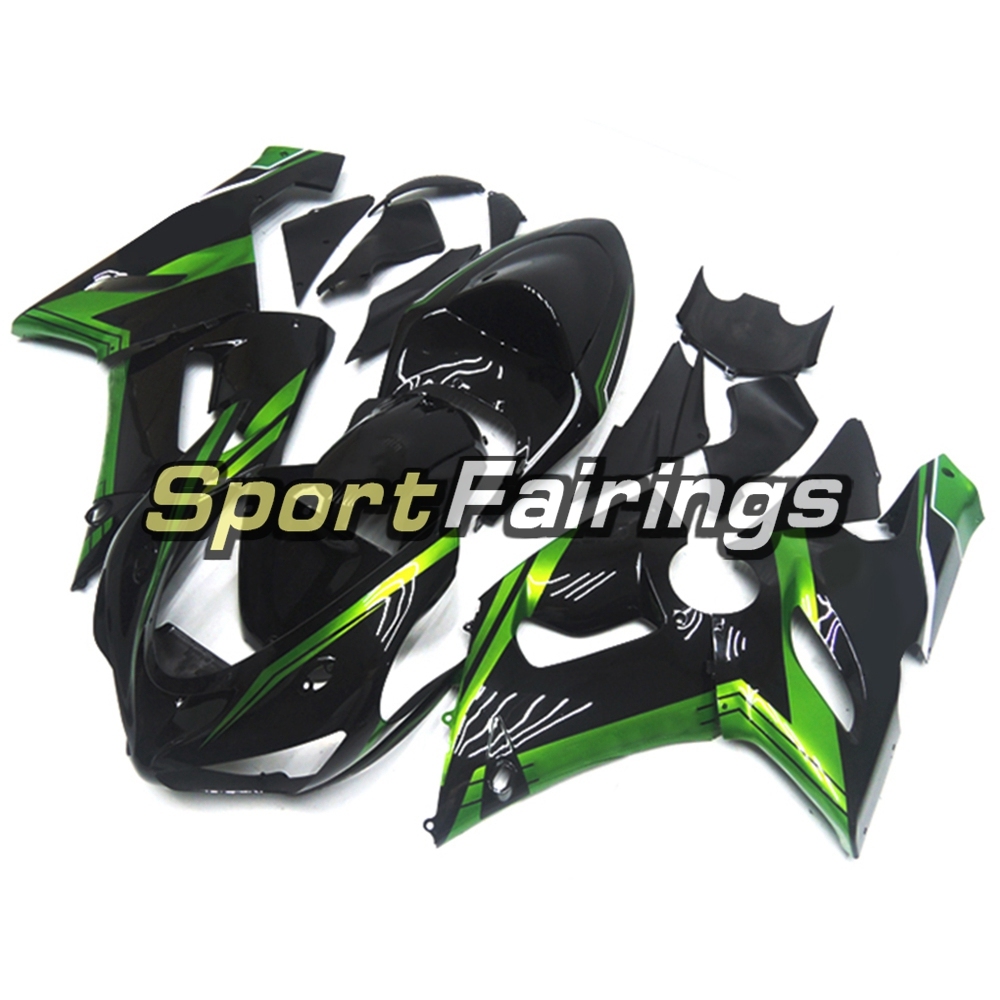 Fairing Kit Fit For Kawasaki ZX6R 2005 - 2006 - Green Black