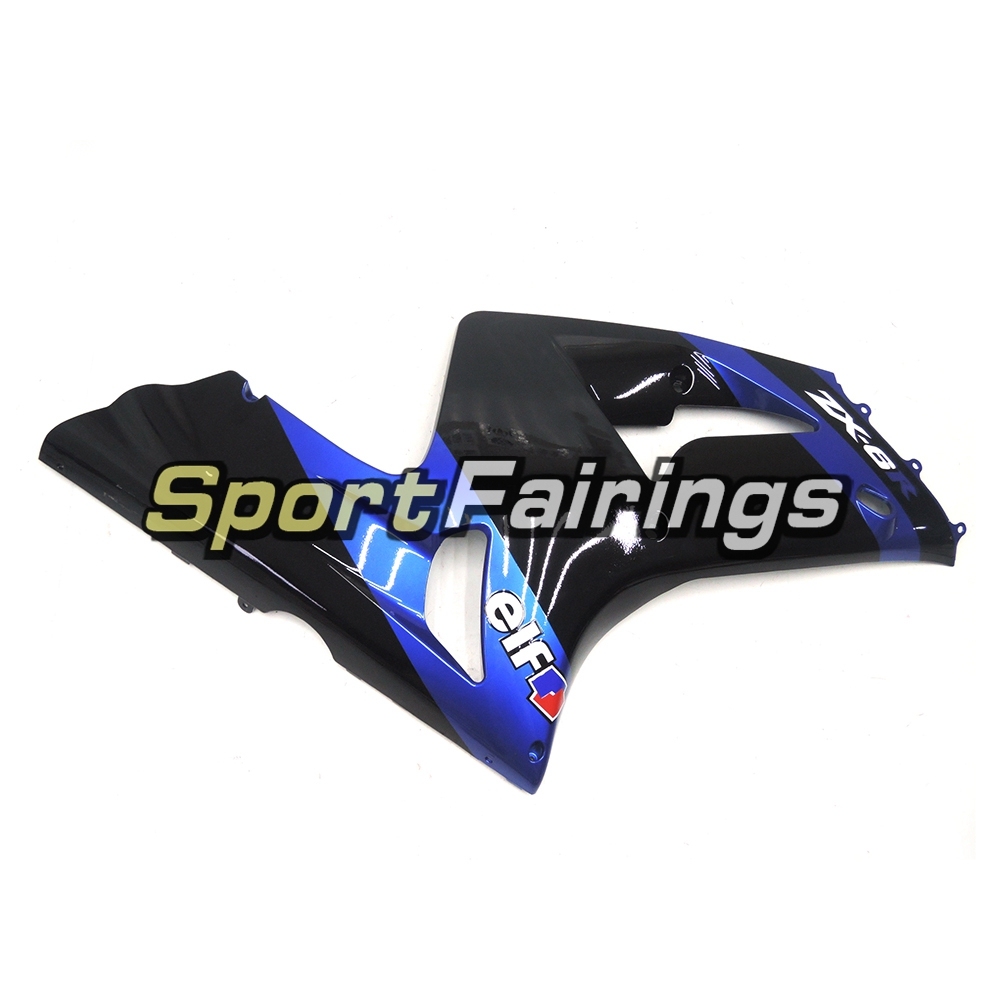 Fairing Kit Fit For Kawasaki ZX6R 2003-2004- Elf Black Blue