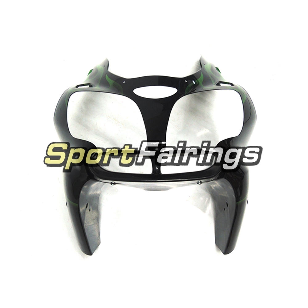 Fairing Kit Fit For Kawasaki ZX6R 2000-2002- Green Black Flame