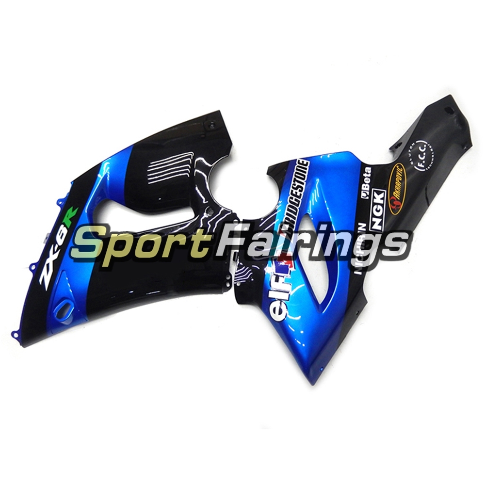 Fairing Kit Fit For Kawasaki ZX6R 2005-2006- Candy Blue Black