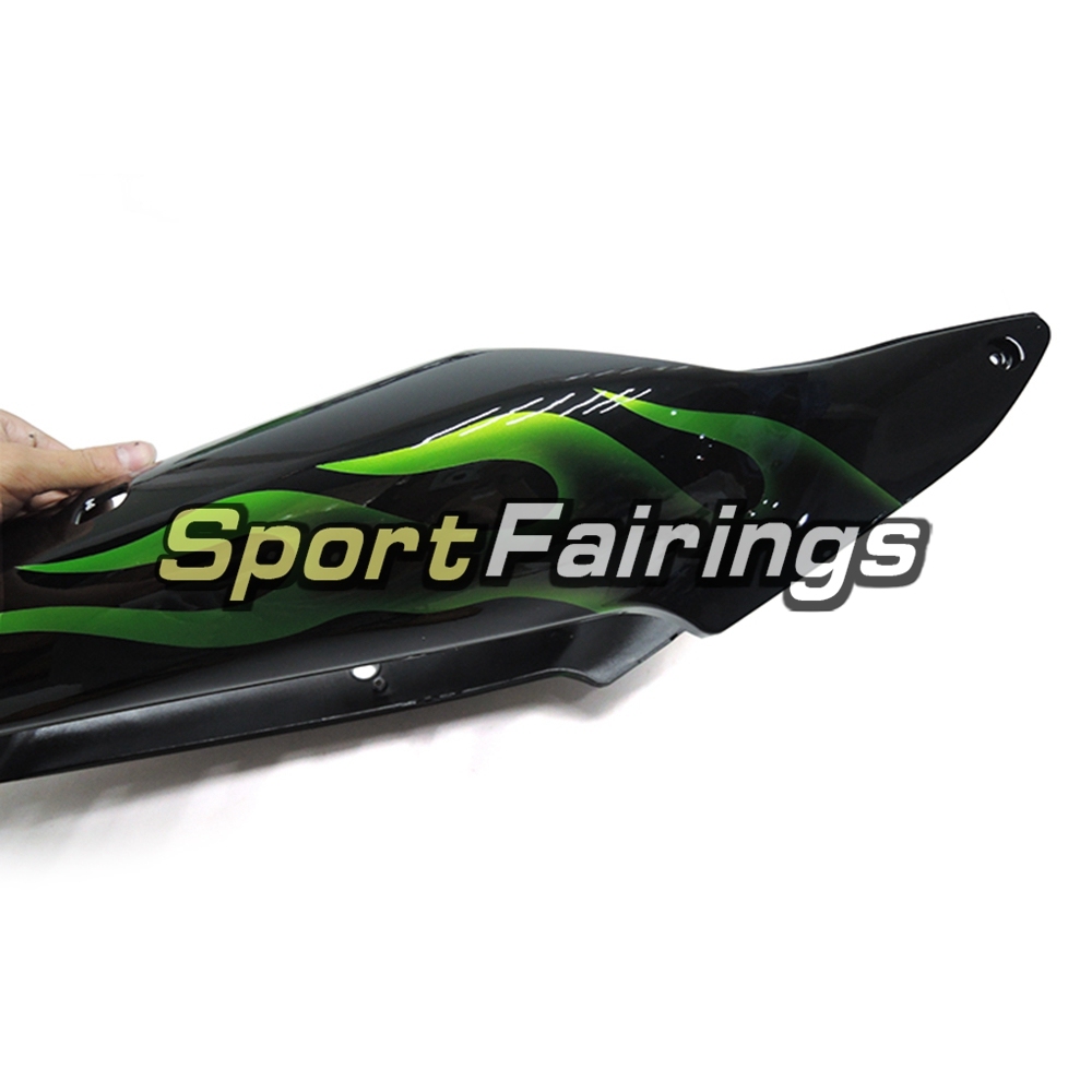 Fairing Kit Fit For Kawasaki ZX6R 2000-2002- Green Black Flame