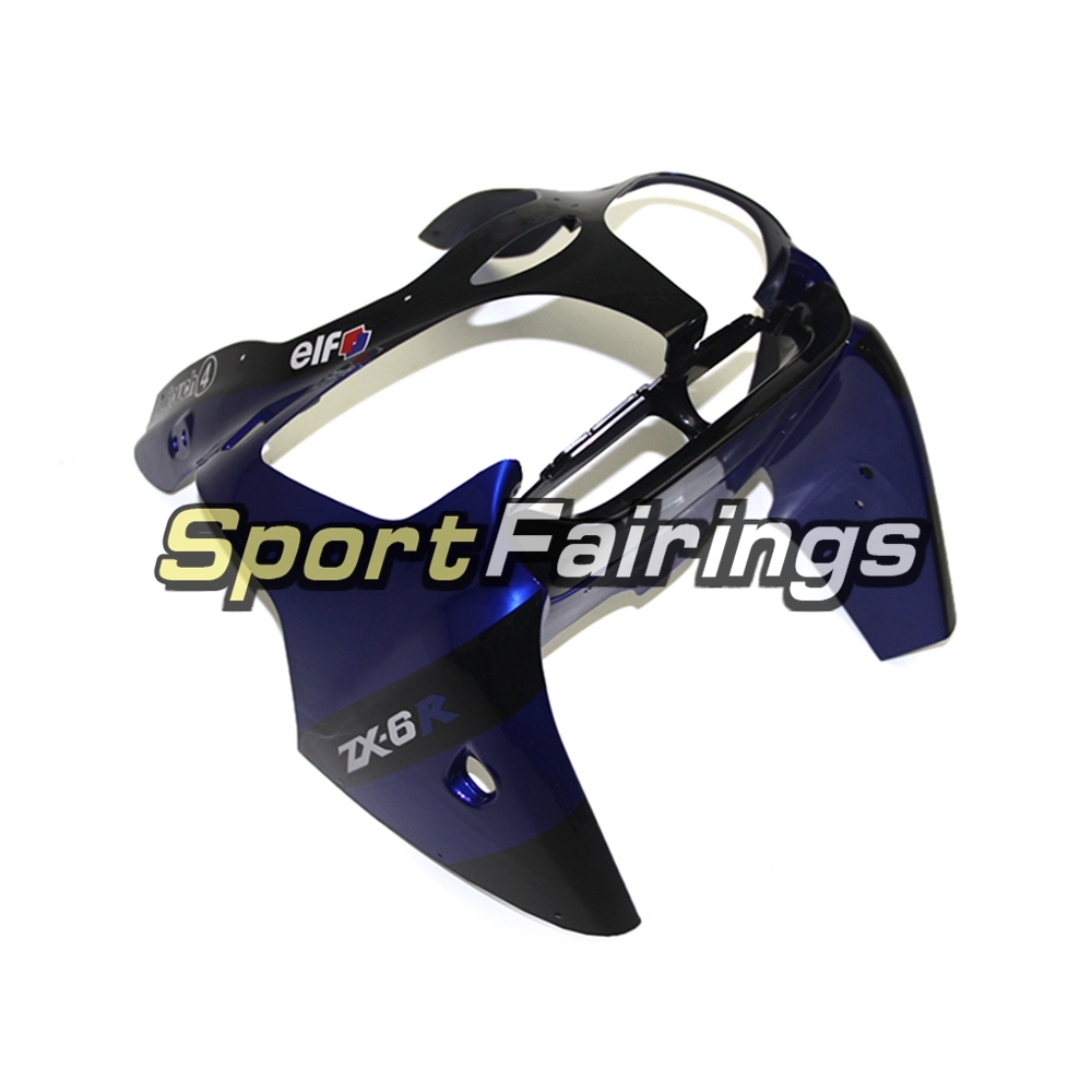 Fairing Kit Fit For Kawasaki ZX6R 2000-2002- Elf Black Blue