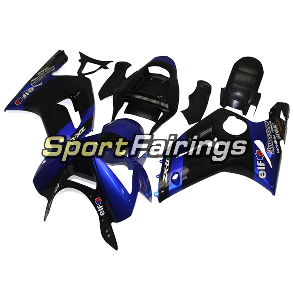 Fairing Kit Fit For Kawasaki ZX6R 2003-2004- Dark Blue Black