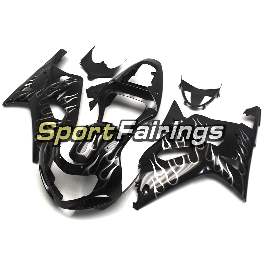 Fairing Kit Fit For Suzuki GSXR600 750 2000 - 2003 -Black White