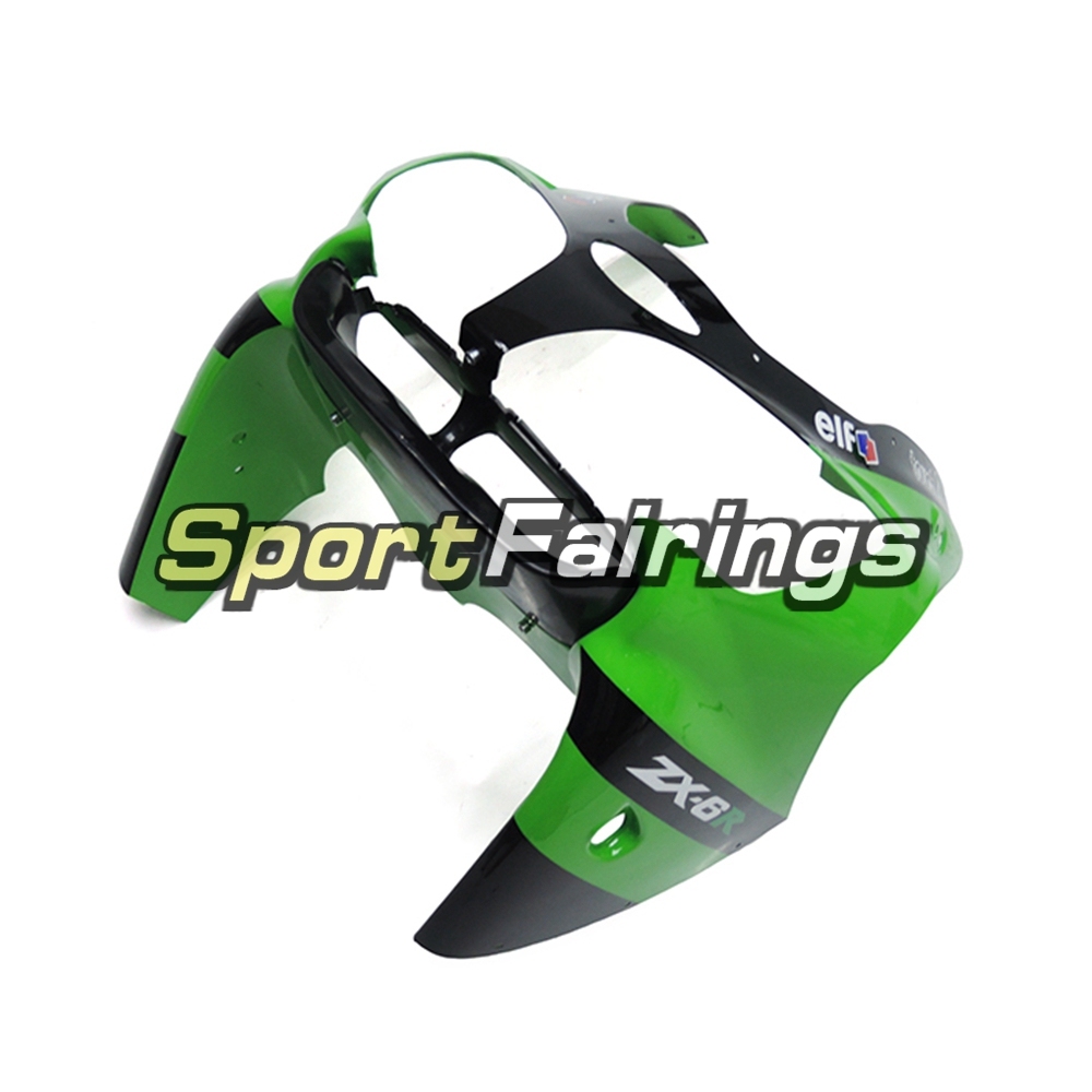 Fairing Kit Fit For Kawasaki ZX6R 2000-2002- Elf Green Black