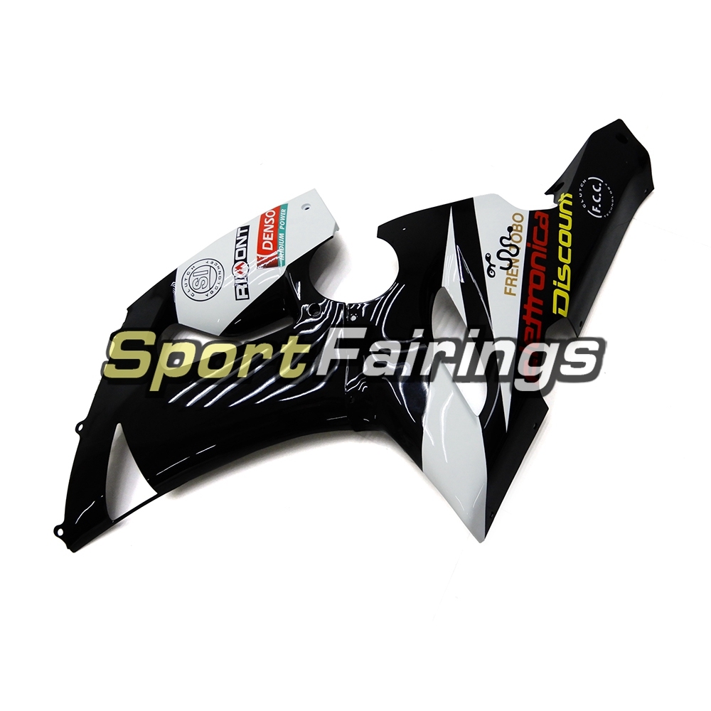 Fairing Kit Fit For Kawasaki ZX6R 2005-2006- Star Lock White Black