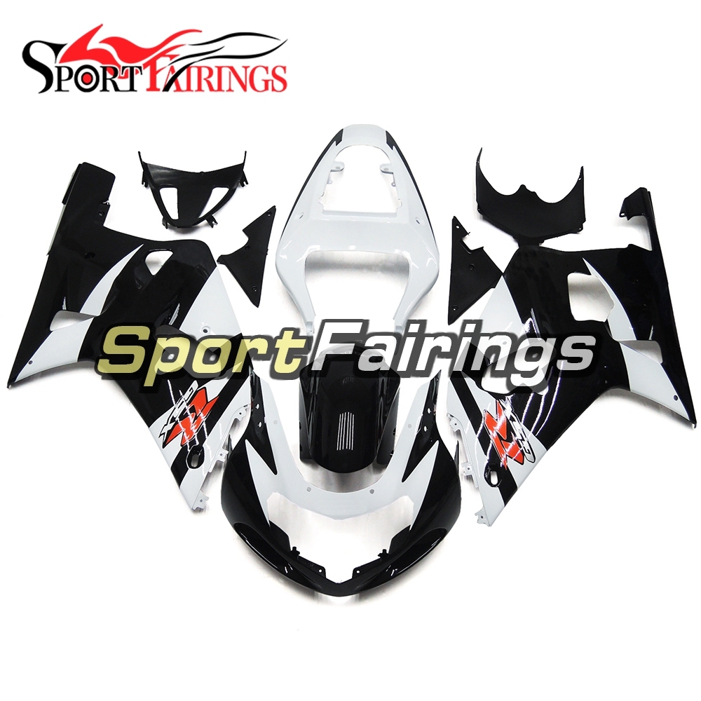 Fairing Kit Fit For Suzuki GSXR600 750 2000-2003 -Black White