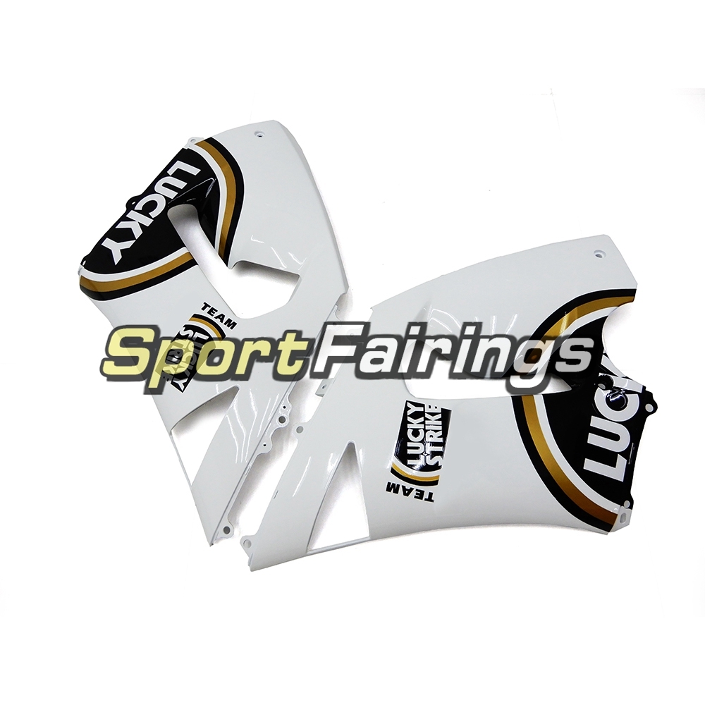 Fairing Kit Fit For Kawasaki ZX6R 2005-2006- Lucky Strike White Black