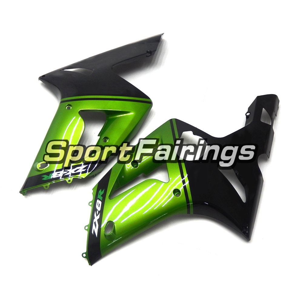 Fairing Kit Fit For Kawasaki ZX6R 2003-2004- Pearl Green Black
