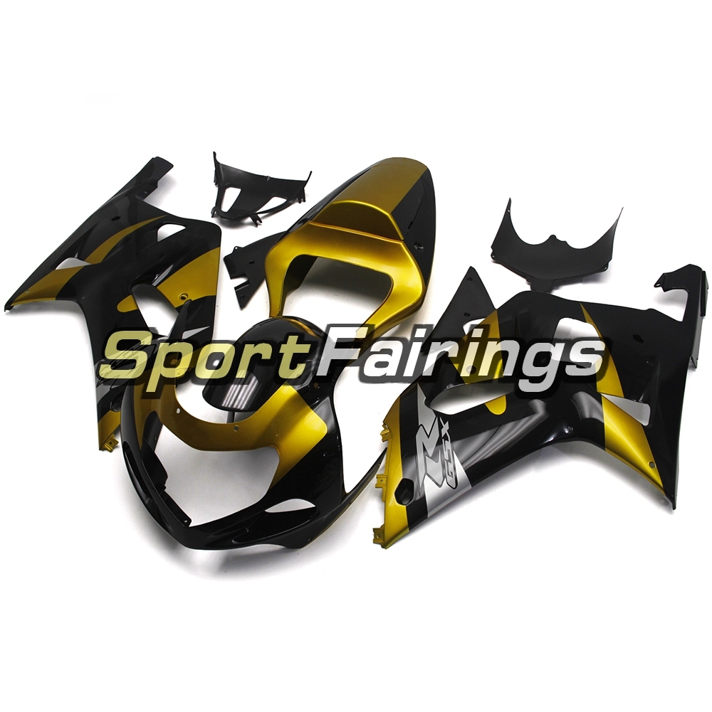 Fairing Kit Fit For Suzuki GSXR600 750 2000 - 2003 -Gold Black