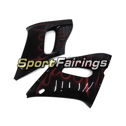 Fairing Kit Fit For Yamaha YZF R6 1998 - 2002 - Black Red Flames