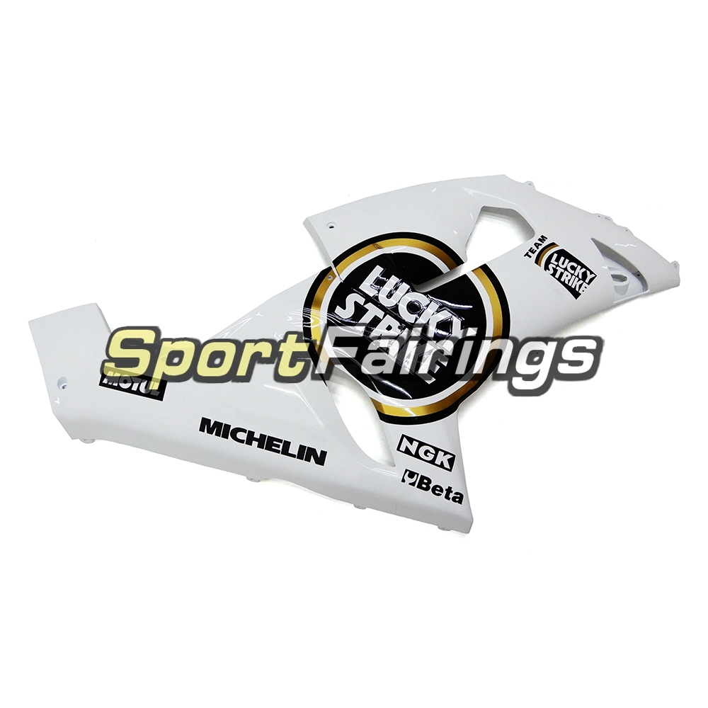 Fairing Kit Fit For Kawasaki ZX6R 2005-2006- Lucky Strike White Black