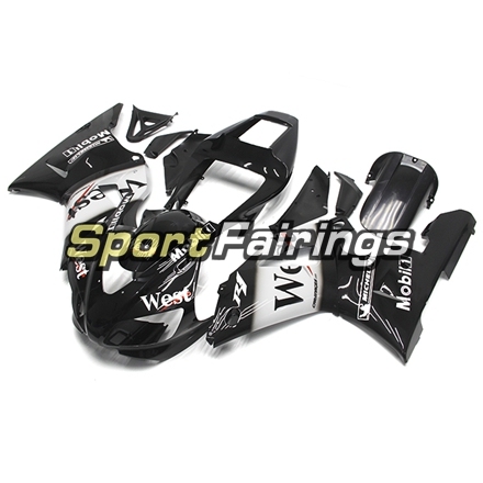 Fairing Kit Fit For Yamaha YZF R1 2000 2001 - Black White