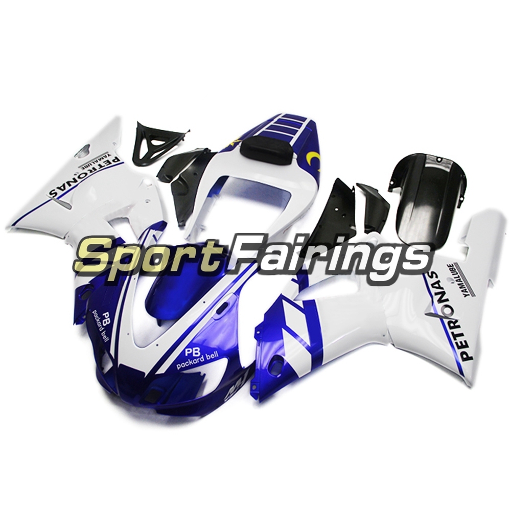 Fairing Kit Fit For Yamaha YZF R1 1998 1999 -White Blue