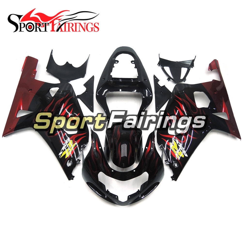 Fairing Kit Fit For Suzuki GSXR600 750 2000-2003 -Black Red