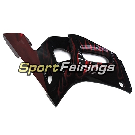 Fairing Kit Fit For Yamaha YZF R6 1998 - 2002 - Black Red Flames