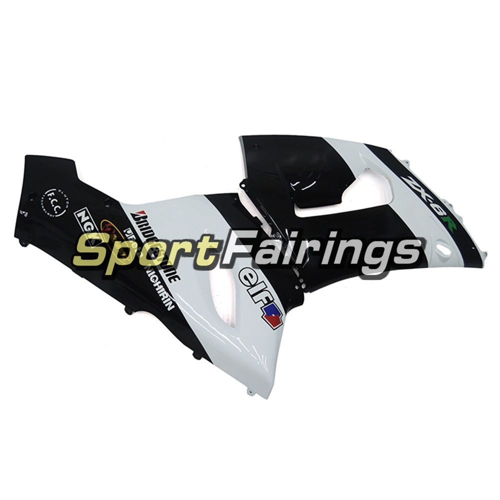 Fairing Kit Fit For Kawasaki ZX6R 2005 - 2006 - Pearl White Black