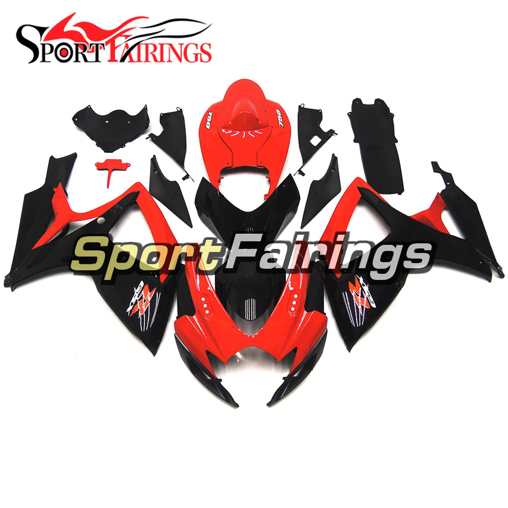 Fairing Kit Fit For Suzuki GSXR600 750 2006 - 2007 - Red Black