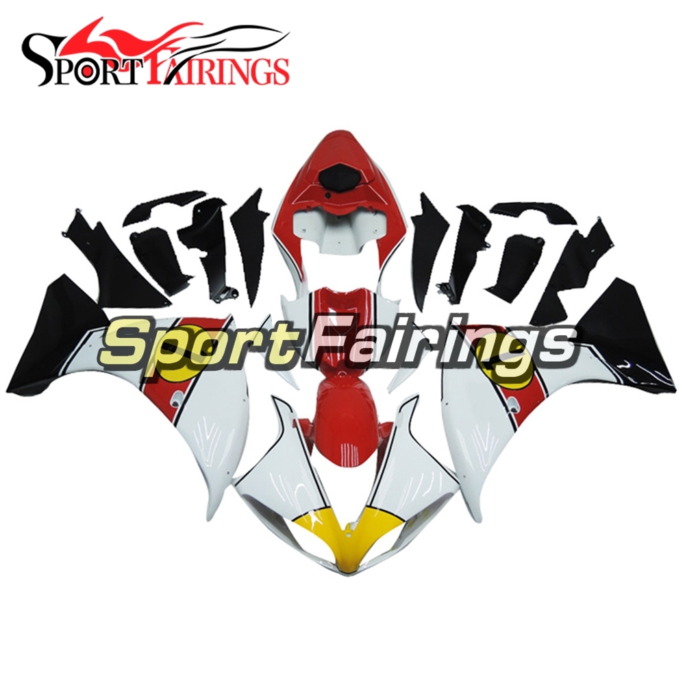 Fairing Kit Fit For Yamaha YZF R1 2009 - 2011 -White Red Yellow