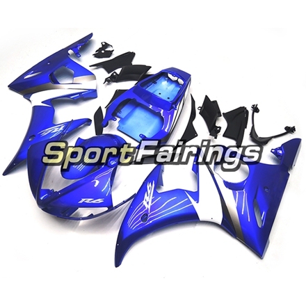 Fairing Kit Fit For Yamaha YZF R6 2005 -  Blue White