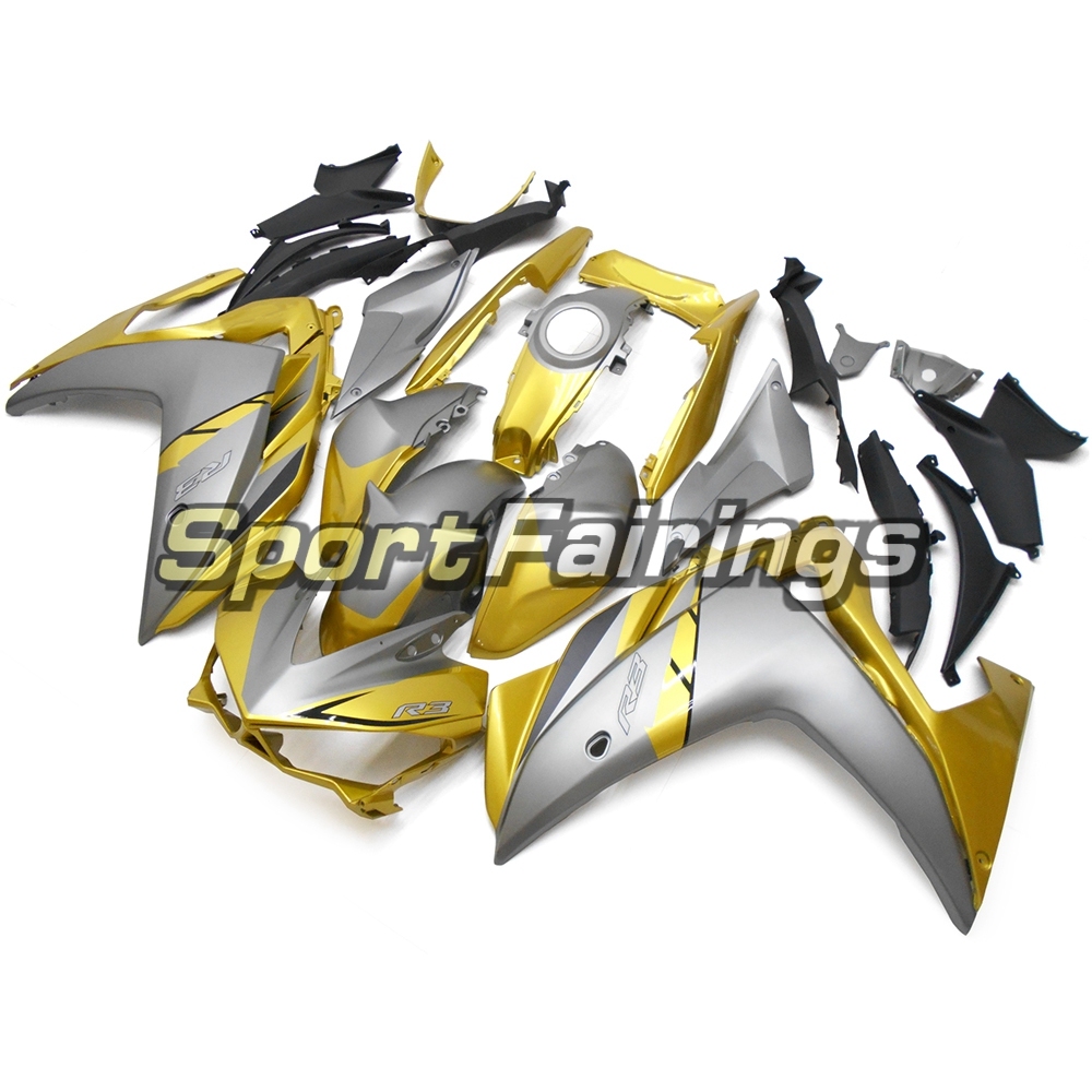 Fairing Kit Fit For Yamaha YZF R25 R3 2014 - 2018 - Yellow Silver