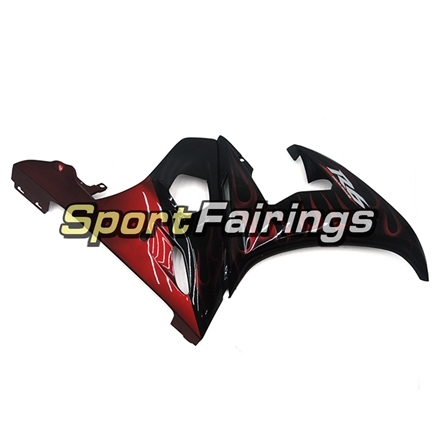 Fairing Kit Fit For Yamaha YZF R6 2005 -  Black Red Flames
