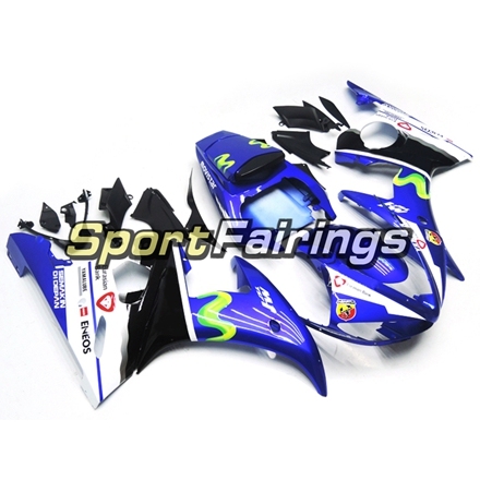 Fairing Kit Fit For Yamaha YZF R6 2005 -  Movistar Blue