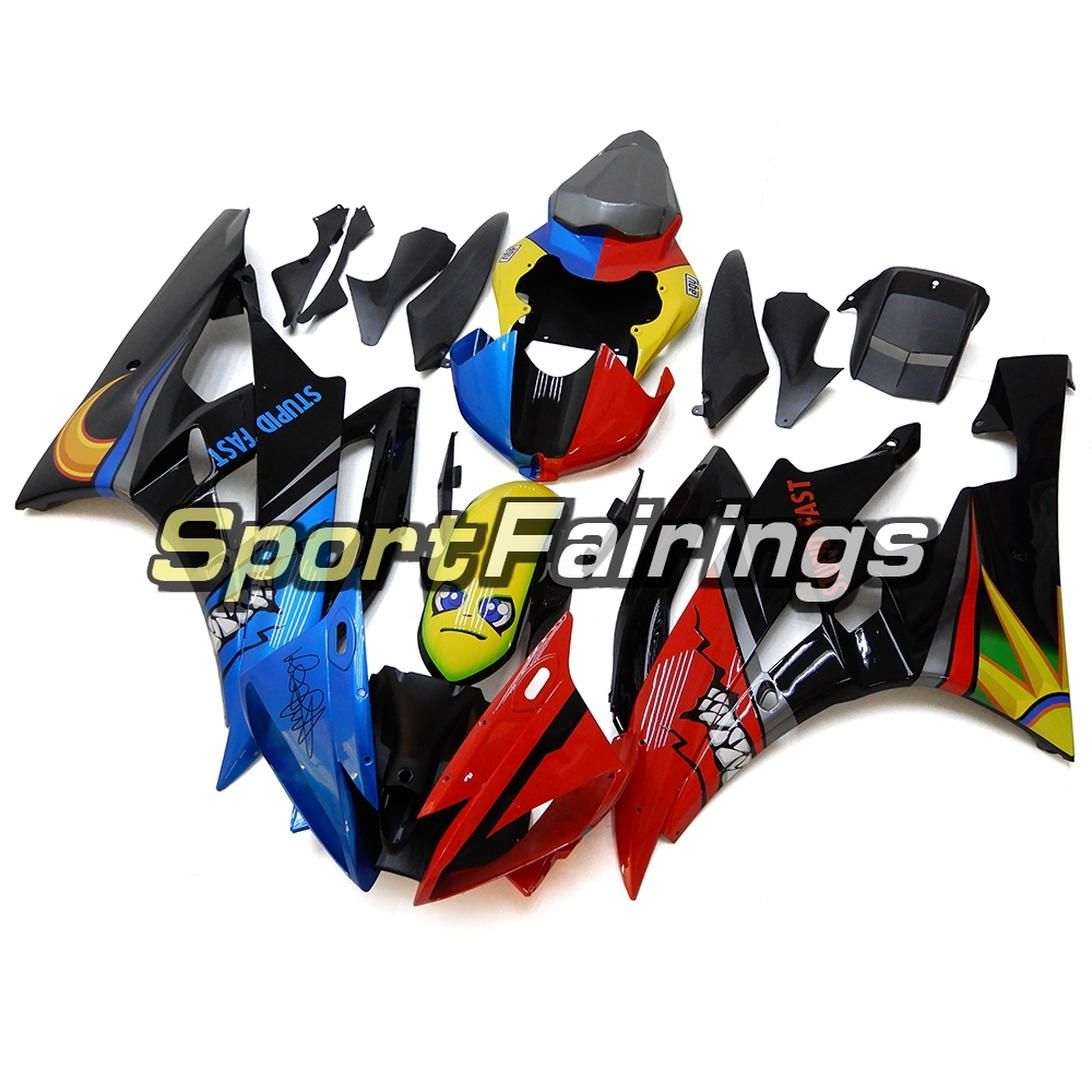 Fairing Kit Fit For Yamaha YZF R6 2006 2007 - Shark Blue Red