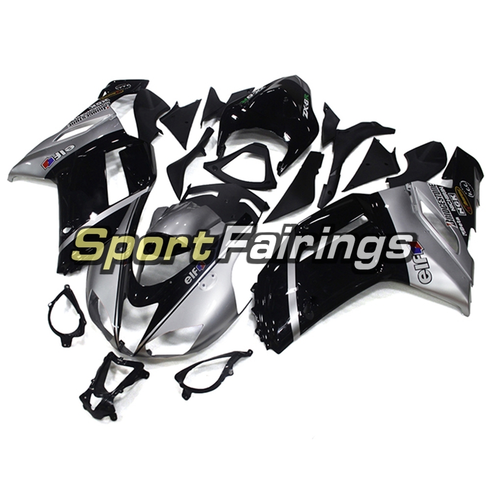Fairing Kit Fit For Kawasaki ZX6R 2007 - 2008 -Black Sliver