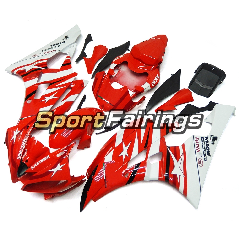 Fairing Kit Fit For Yamaha YZF R6 2006 2007 - Red White