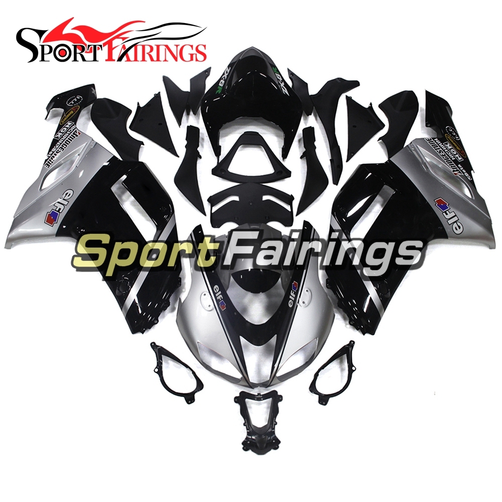 Fairing Kit Fit For Kawasaki ZX6R 2007 - 2008 -Black Sliver
