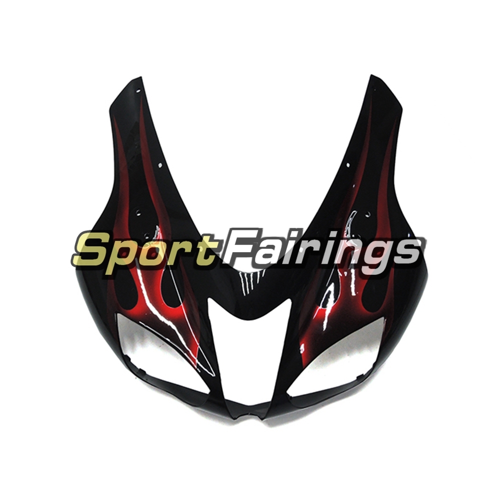 Fairing Kit Fit For Kawasaki ZX6R 2007 - 2008 -Black Red Flame