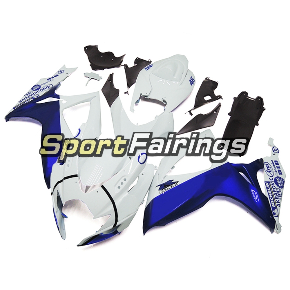 Fairing Kit Fit For Suzuki GSXR600 750 2006 - 2007 - Gloss White Blue