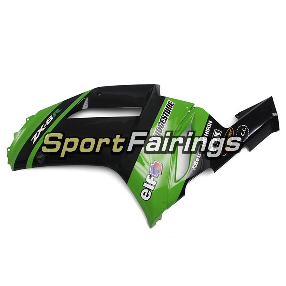 Fairing Kit Fit For Kawasaki ZX6R 2007 - 2008 -Green Black Energy