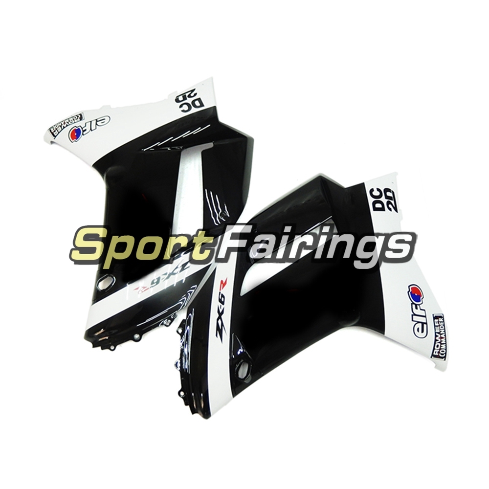 Fairing Kit Fit For Kawasaki ZX6R 2007 - 2008 - Black White