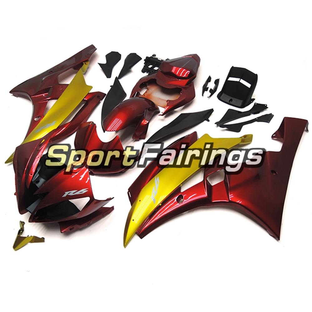 Fairing Kit Fit For Yamaha YZF R6 2006 2007 - Red Gold
