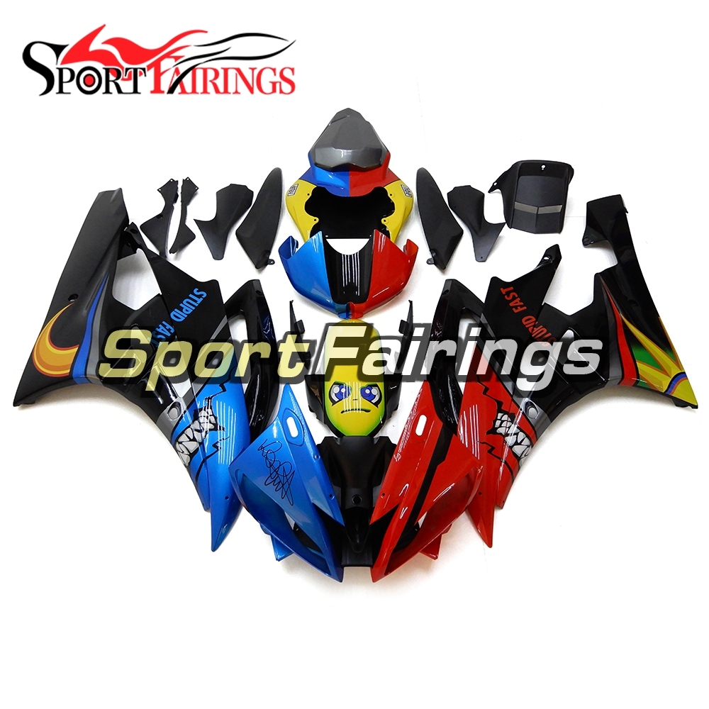 Fairing Kit Fit For Yamaha YZF R6 2006 2007 - Shark Blue Red