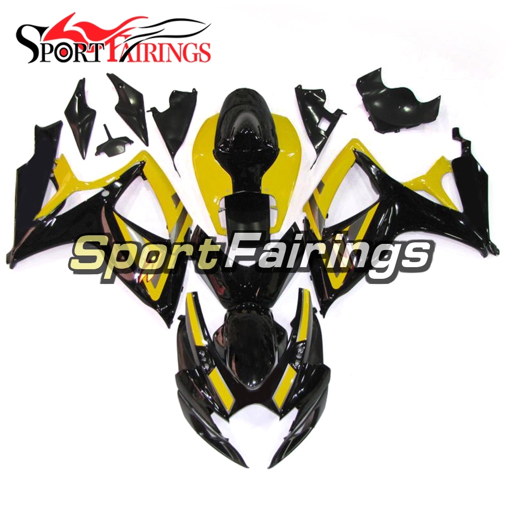 Fairing Kit Fit For Suzuki GSXR600 750 2006 - 2007 - Yellow Black
