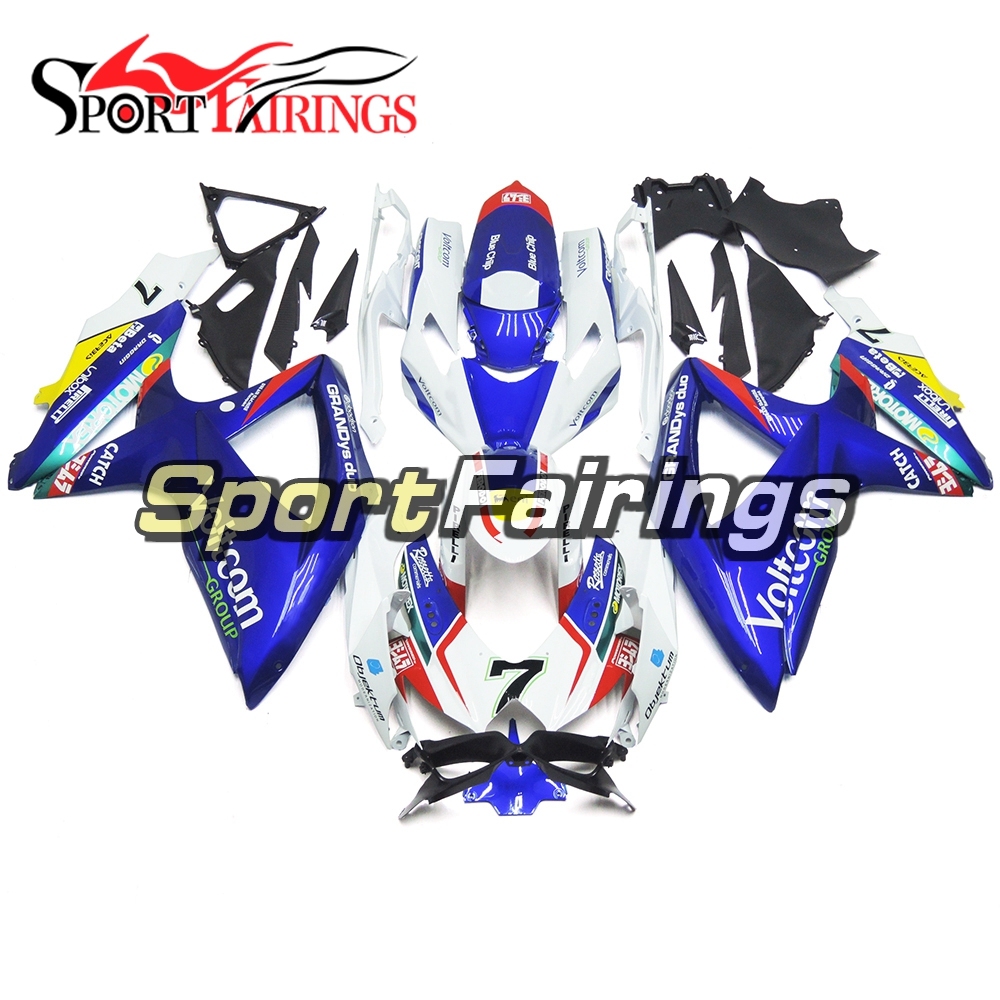 Fairing Kit Fit For Suzuki GSXR600 750 2008 - 2010 - Blue White