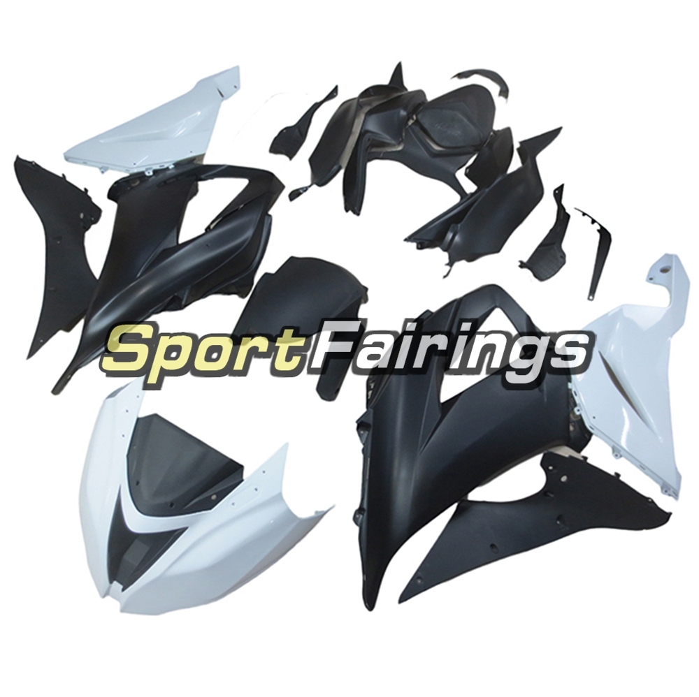 Racing Fairing Kit Fit For Kawasaki ZX6R 2013 - 2017 - White Black