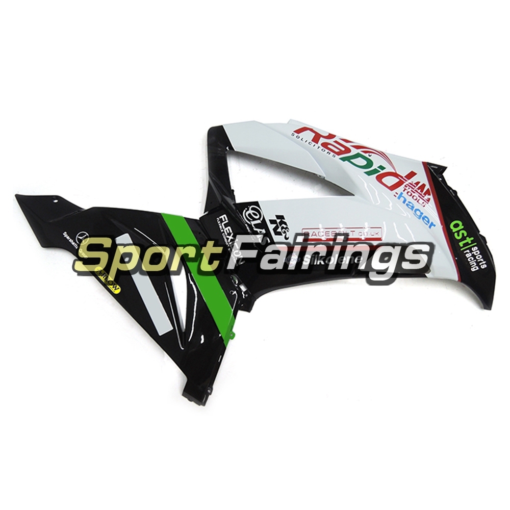 Fairing Kit Fit For Kawasaki ZX6R 2013 - 2017 - Rapid White Black