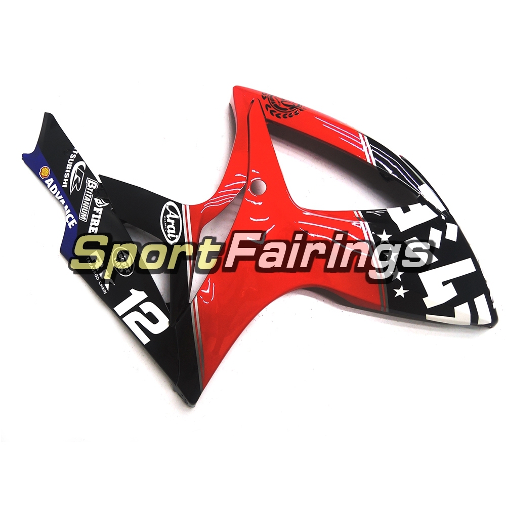 Fairing Kit Fit For Suzuki GSXR600 750 2006 - 2007 - Red Black
