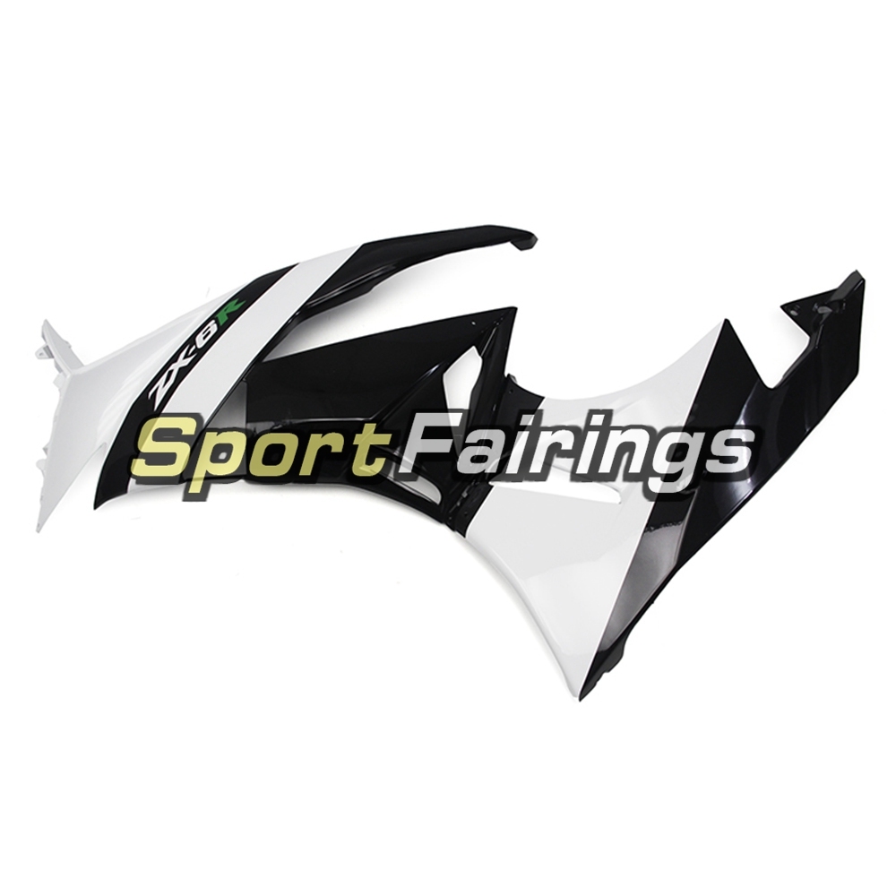 Fairing Kit Fit For Kawasaki ZX6R 2009 - 2010 - White Black