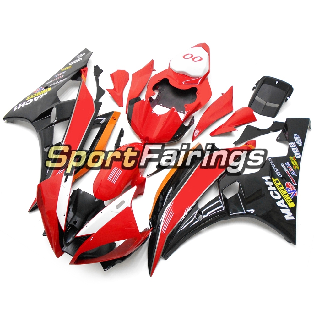 Fairing Kit Fit For Yamaha YZF R6 2006 2007 - Red Black